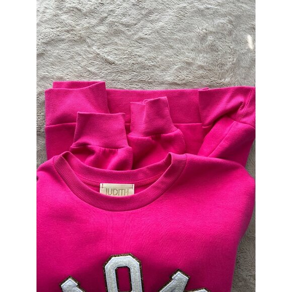 Mom Mode Crewneck Sweatshirt By Judith March With Sequin Letters & Tiger Patch H - Picture 12 of 12